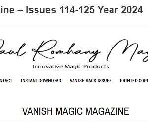 Vanish Magic Magazine – Issues 114-125 Year 2024