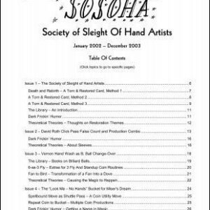 SOSOHA: Society of Sleight of Hand Artists by Gregg Webb