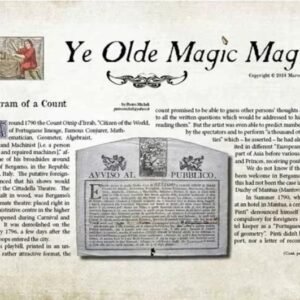 Ye Olde Magic Magazine Vol 1 Issue 1