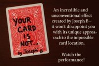 Your card is not By Joseph B
