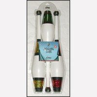 Juggling Set (3 Decorated Clubs) Assorted Colors by Zyko