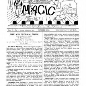Stanyon's Magic Magazine Volume 5 (Oct 1904 - Sep 1905) by Ellis Stanyon