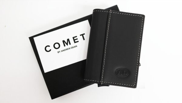Comet Black Leather Silver Shell by Andrew Dean