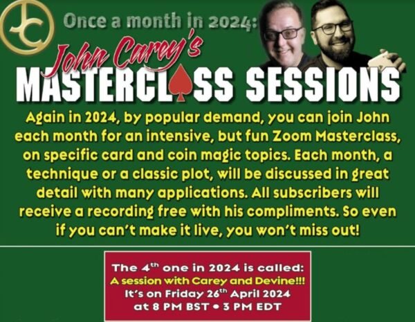 John Carey - Zoom Meeting Session with Sean Devine (26-04-2024)