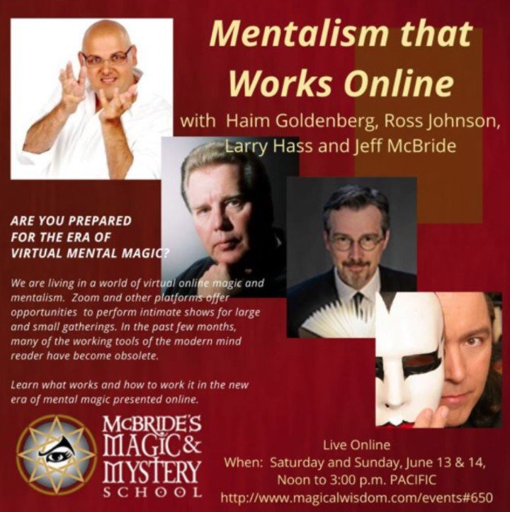 Ross Johnson, Jeff McBride, Larry Hass, Haim Goldenberg – Mentalism that Works Online