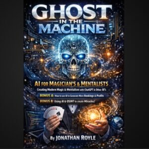 Ghost in the Machine AI for Magicians and MentalistsCreating Modern Magic & Mentalism with ChatGPT & Other AI's by Jonathan Royle (no watermark)