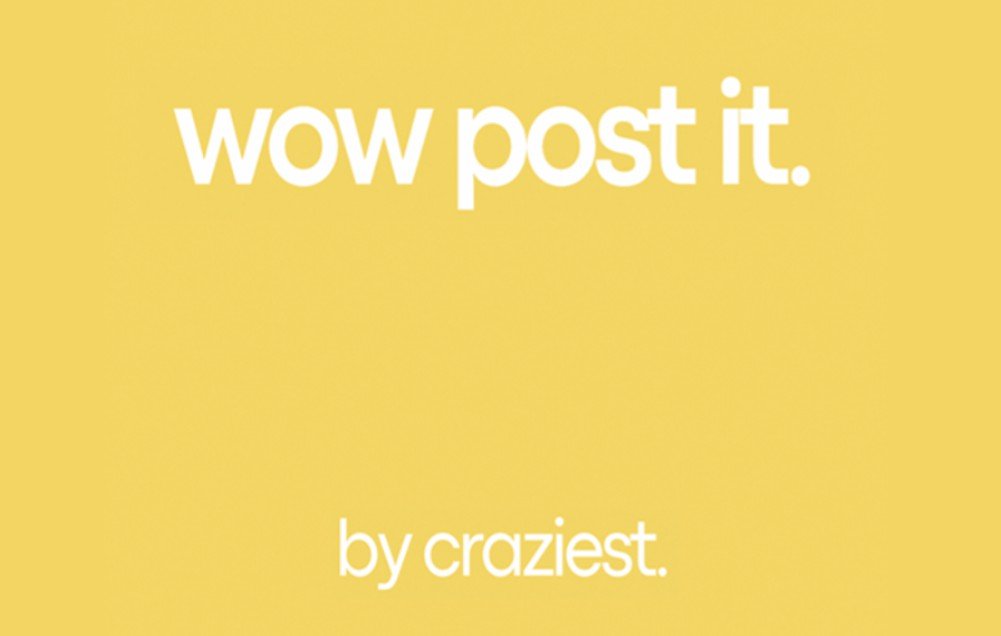 WOW Post-it by Craziest.