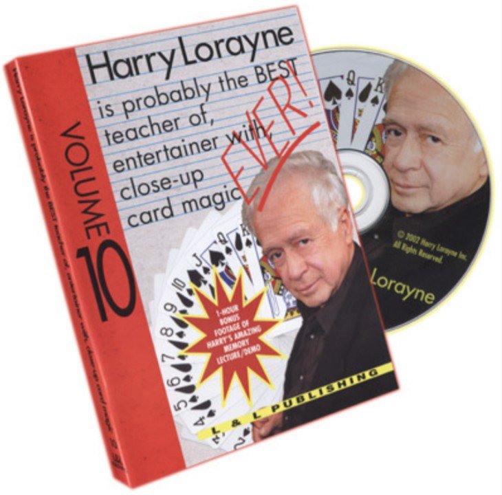Harry Lorayne is probably the BEST teacher of, entertainer with close-up card magic EVER! Volume 10.